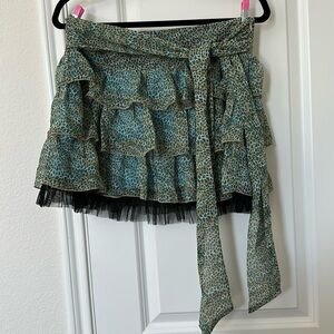 Leopard Print Mini Skirt